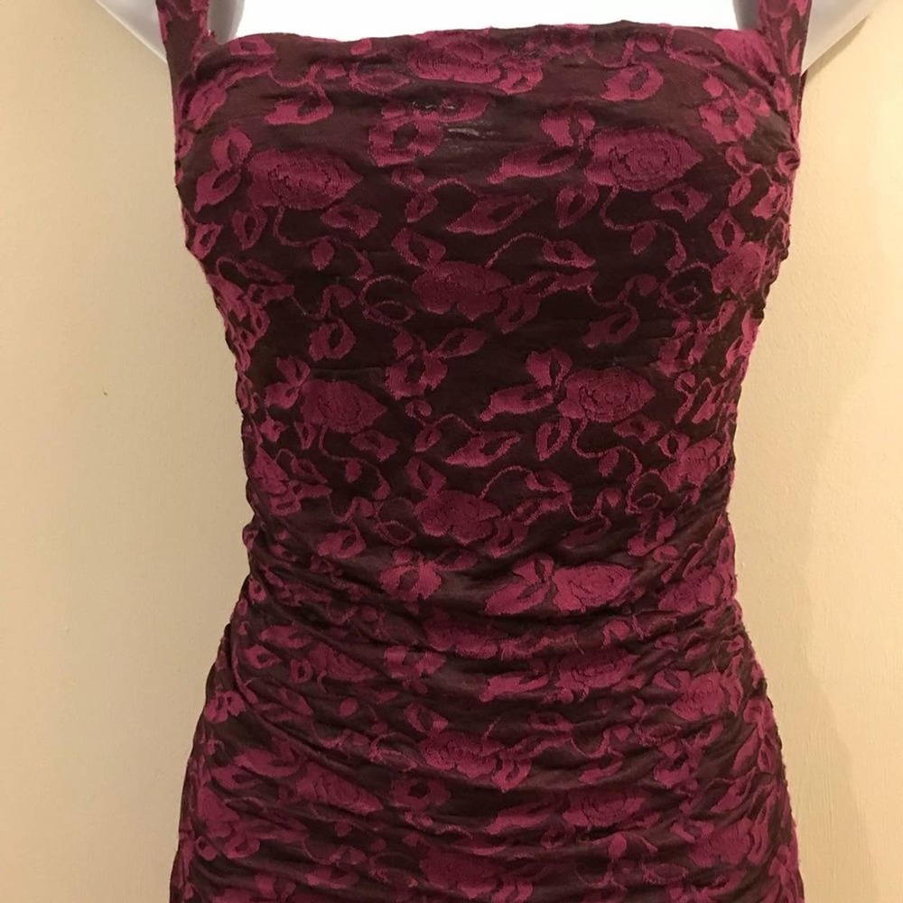 Free People Bodycon Mini Dress Cutout Maroon XS - Picture 5 of 16